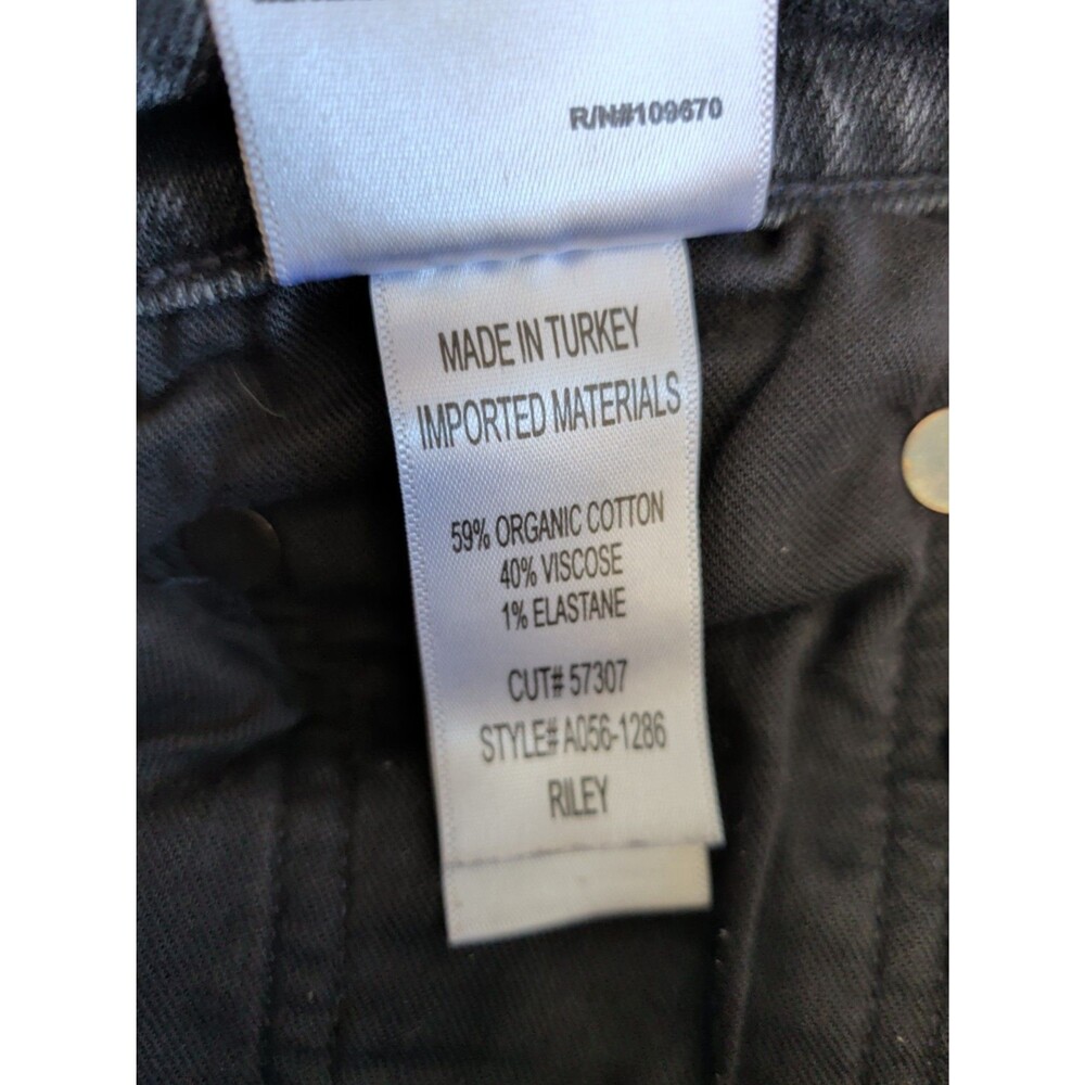 Agolde Riley High Rise Straight Crop Jeans Panoramic Black Size 26 - Picture 4 of 7